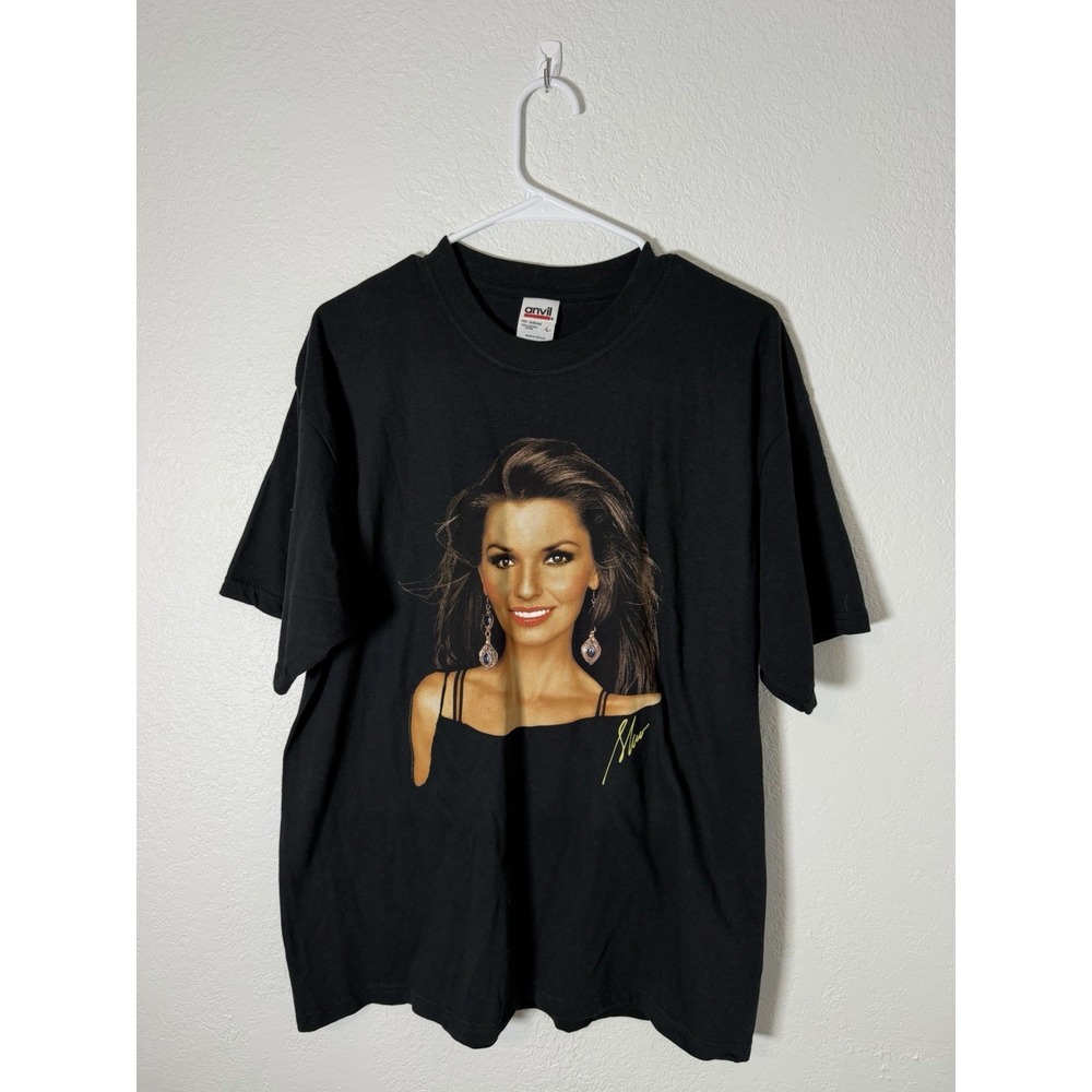 Vintage Shania Twain TOUR Shirt Anvil 100% Cotton Size Large‎ NEW